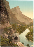 Hochstegtunnel and Planspitze Vintage A4 Photo Print