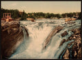 Hofsfossen with Honefos Ringerike Vintage A4 Photo Print