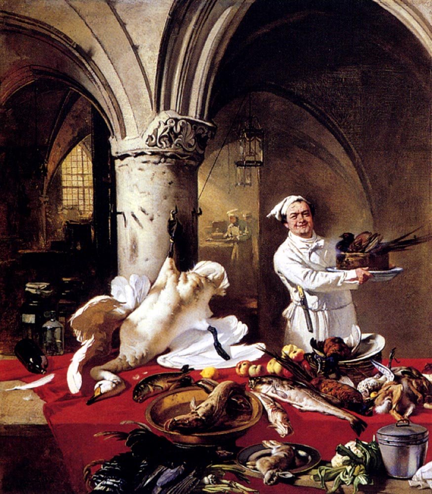 Hoguet Charles Les Preparatifs Du Festin Art A4 Photo Print