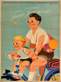 Holiday Bicycle Poster Vintage Retro Advert Poster A4 Photo Print
