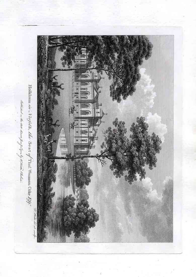 Holkham House Norfolk Thomas Wenman Coke Uk Watts 1779 A4 Photo Print