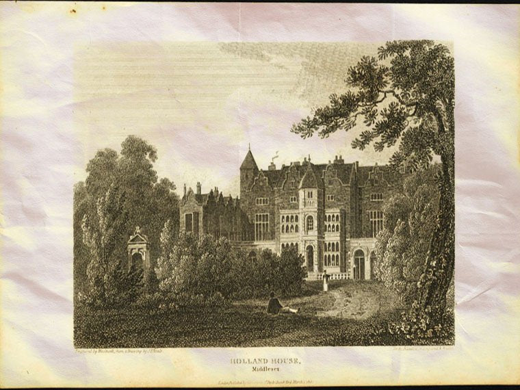 Holland House Middlesex England Britton Woolnoth 1815 Vintage A4 Photo Print