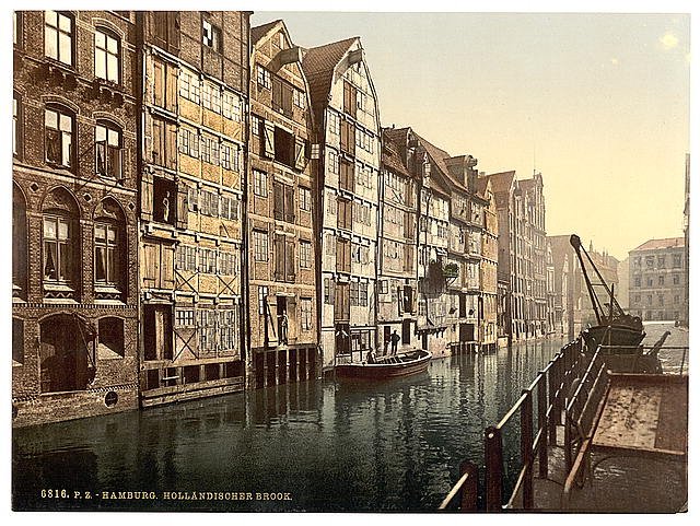 Hollandischer Brook Hamburg Vintage A4 Photo Print
