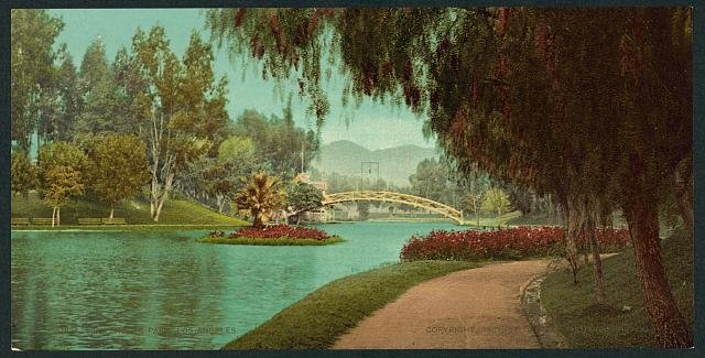 Hollenbeck Park Los Angeles Vintage A4 Photo Print