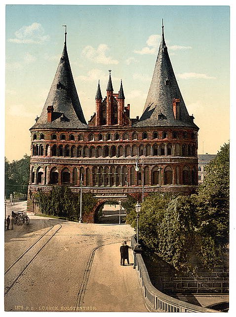 Holstengate Lubeck Vintage A4 Photo Print