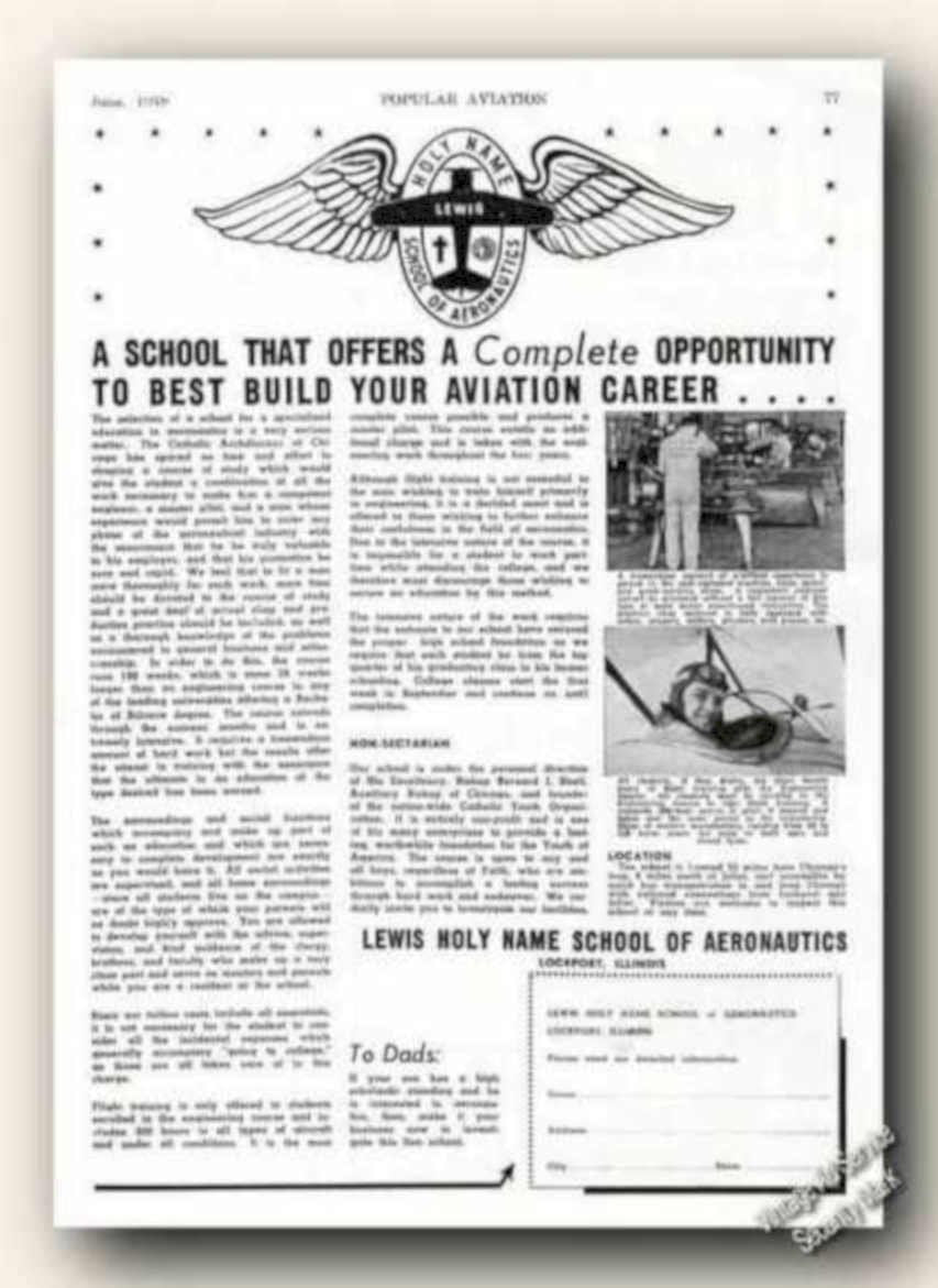 Holy Name Aviation Vintage Retro Advert Ads A4 Photo Print