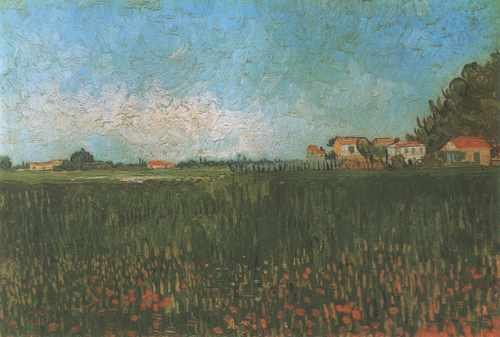 Home Farms In Wheatfield Arles 1888 A4 Photo Print
