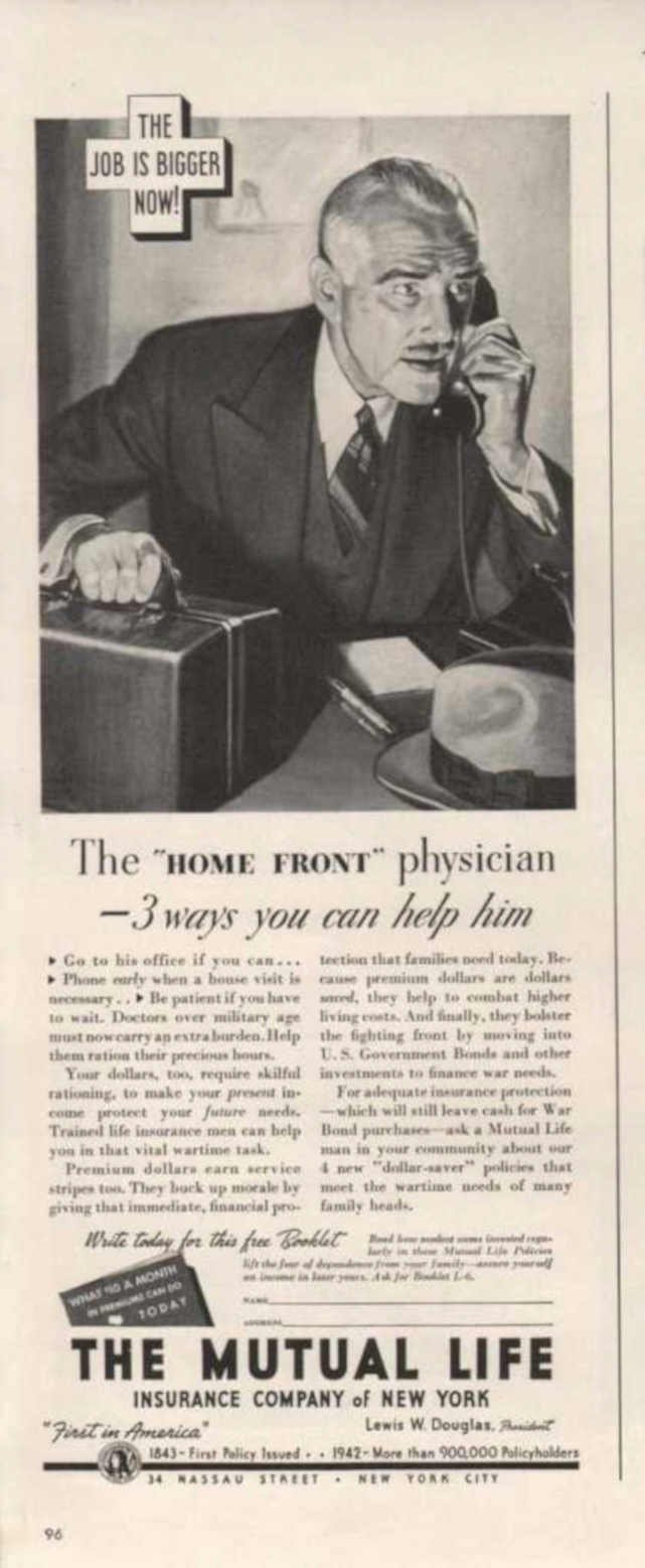 Home Front Physician Vintage Retro Advert Ads A4 Photo Print