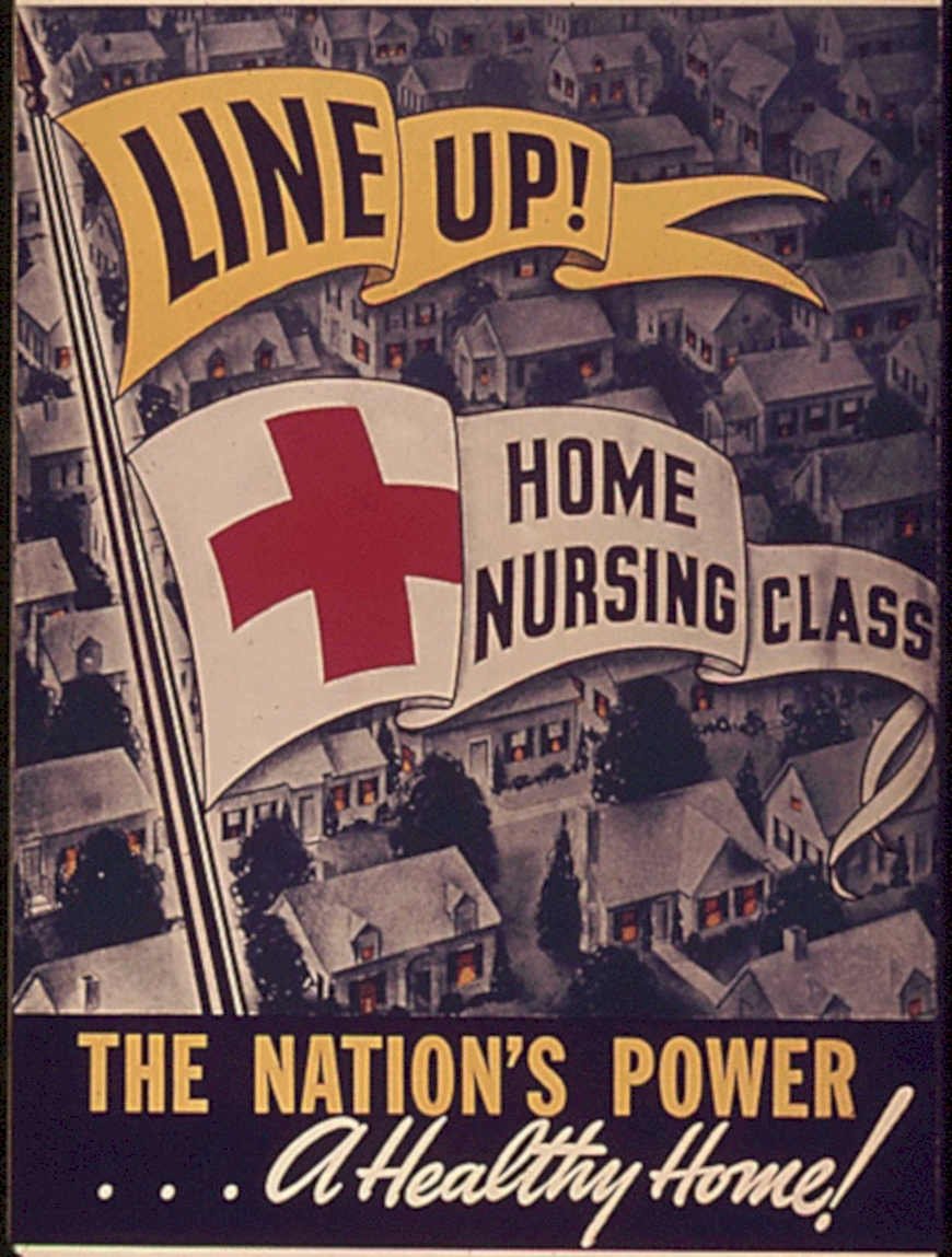 Home Nursing Class Vintage Retro Advert Poster A4 Photo Print