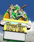 Home Run Hotel Vintage Retro Advert Poster A4 Photo Print