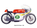 Honda 250 GP Racer 1966 motorbike A4 Photo Print