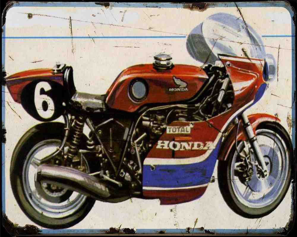 Honda 941 Enduro Motorbike Vintage Aged A4 Photo Print