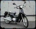 Honda C50 Cub 07 02 Motorbike Vintage Aged A4 Photo Print