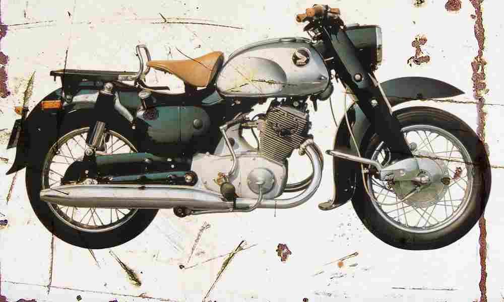Honda C70 Dream 1956 Aged Vintage A4 Photo Print