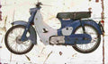 Honda CA100 SuperCub 1963 Aged Vintage A4 Photo Print