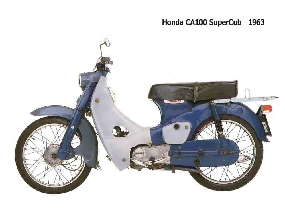 Honda CA100 SuperCub 1963 motorbike A4 Photo Print