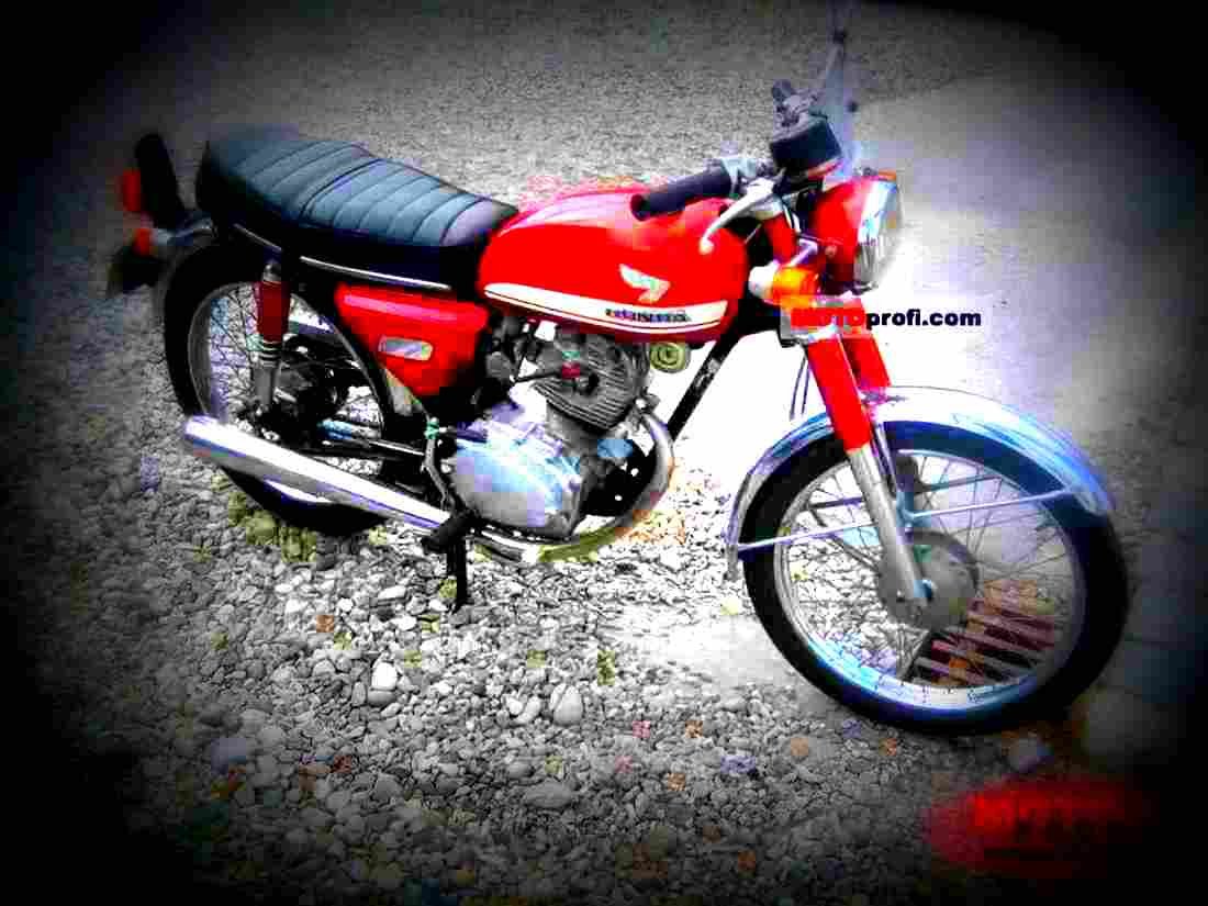 Honda CB 100 1973 2 motorbike A4 Photo Print
