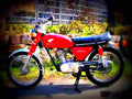 Honda CB 100 1973 5 motorbike A4 Photo Print