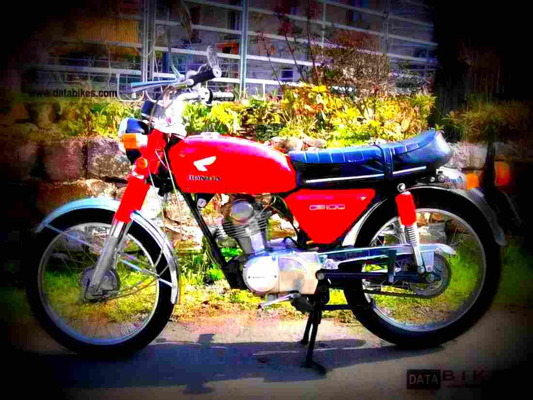 Honda CB 100 1973 5 motorbike A4 Photo Print