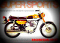 Honda CB 125 SS 1973 1 motorbike A4 Photo Print