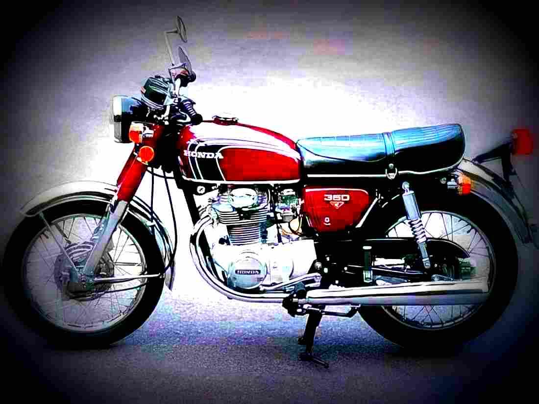 Honda CB 125 T 1979 3 motorbike A4 Photo Print