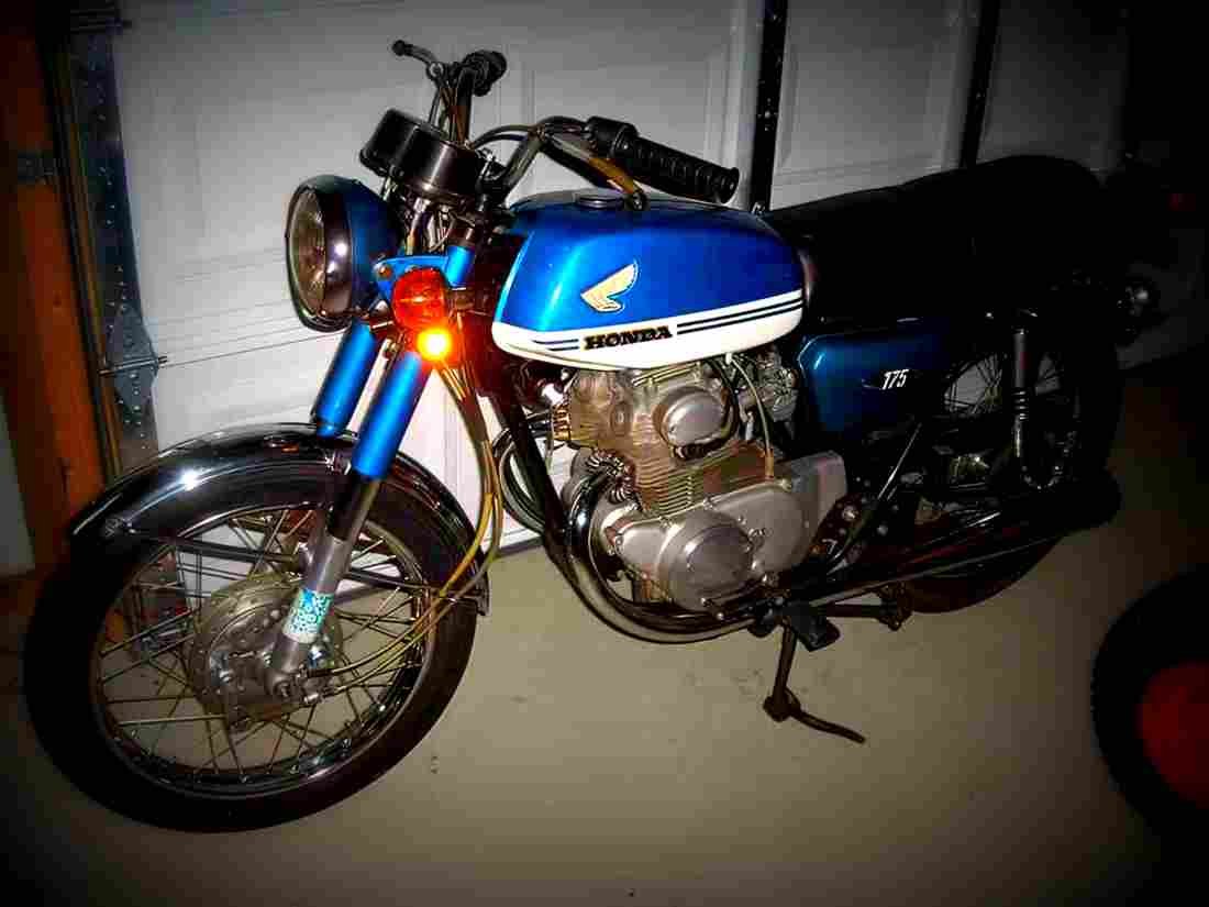 Honda CB 175 1971 6 motorbike A4 Photo Print