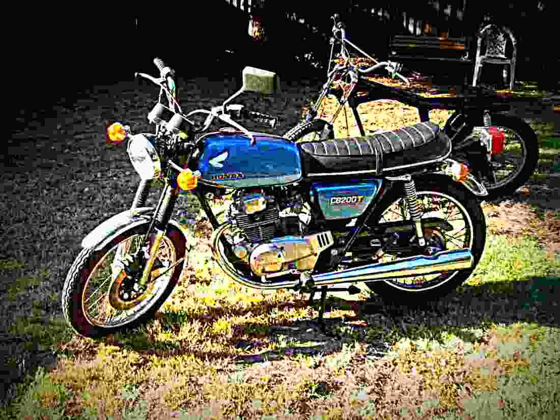 Honda CB 200 1975 6 motorbike A4 Photo Print