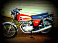 Honda CB 200 disc 1976 5 motorbike A4 Photo Print