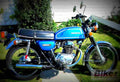 Honda CB 200 disc 1976 6 motorbike A4 Photo Print