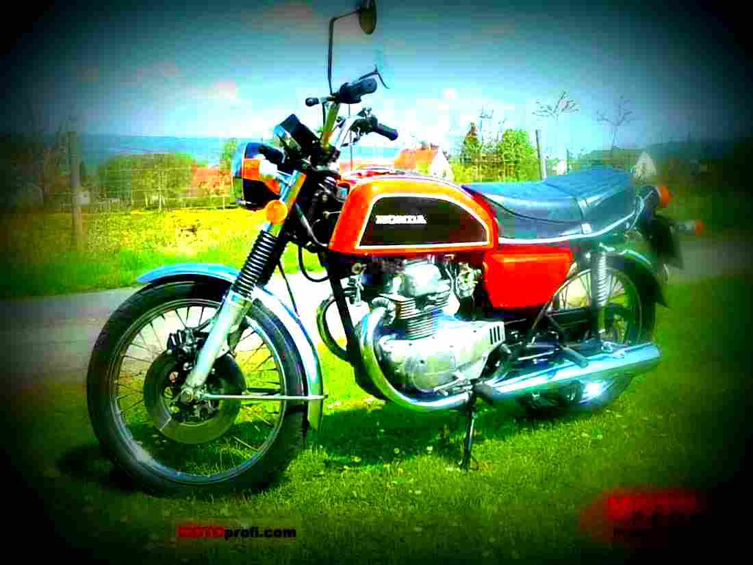 Honda CB 200 disc 1977 1 motorbike A4 Photo Print