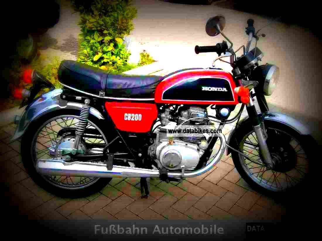 Honda CB 200 disc 1977 2 motorbike A4 Photo Print