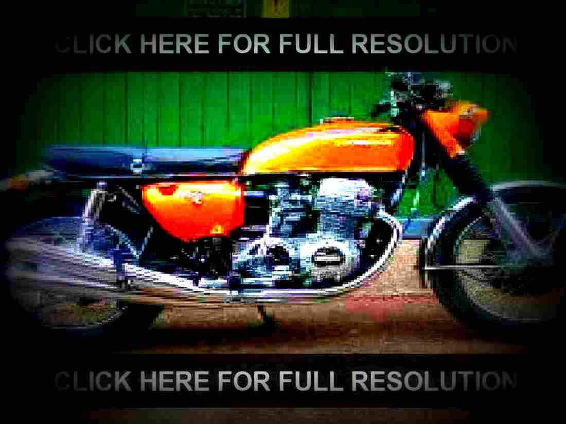 Honda CB 250 1972 6 motorbike A4 Photo Print