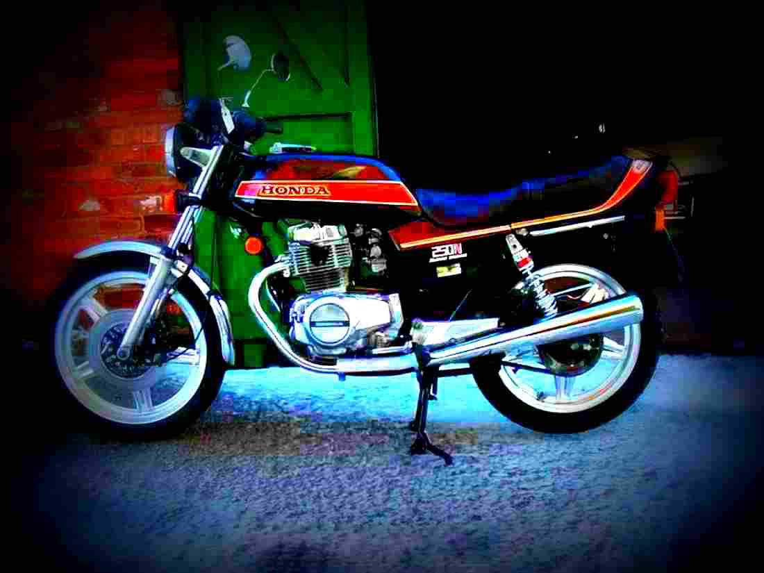 Honda CB 250 N (reduced effect) 1981 1 motorbike A4 Photo Print