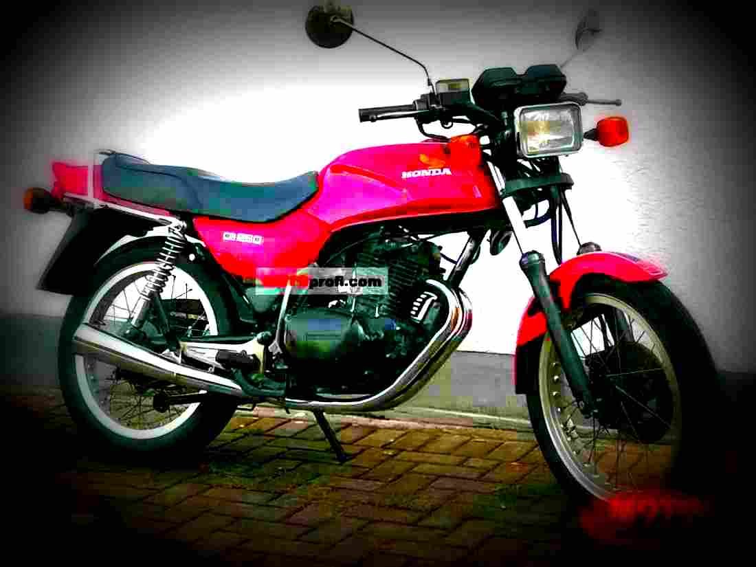 Honda CB 250 RS (reduced effect) 1981 2 motorbike A4 Photo Print