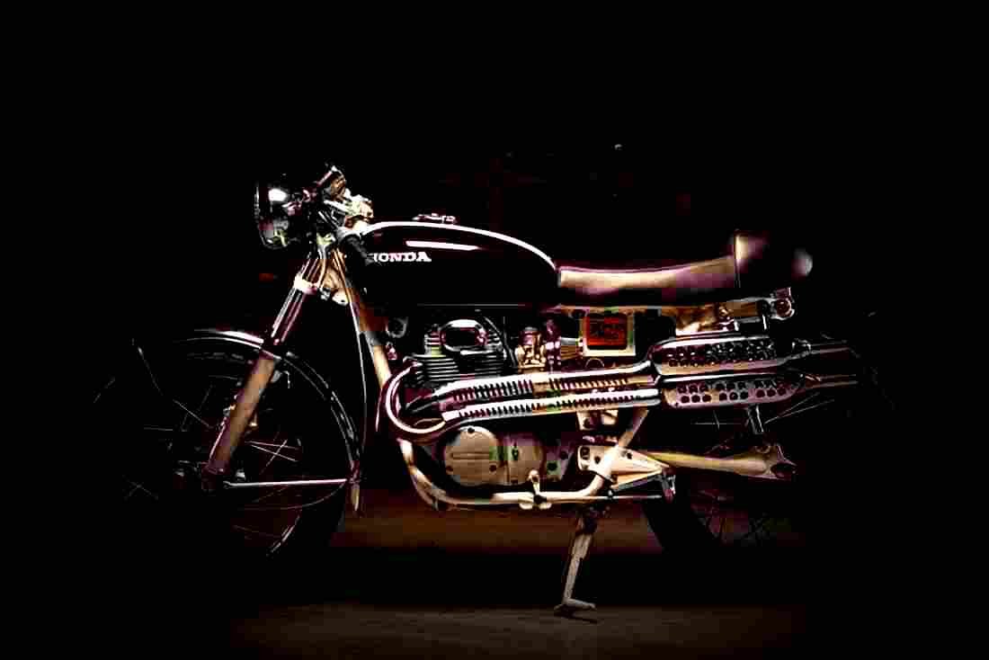 Honda CB 350 1971 4 motorbike A4 Photo Print