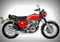 Honda CB 350 1972 2 motorbike A4 Photo Print
