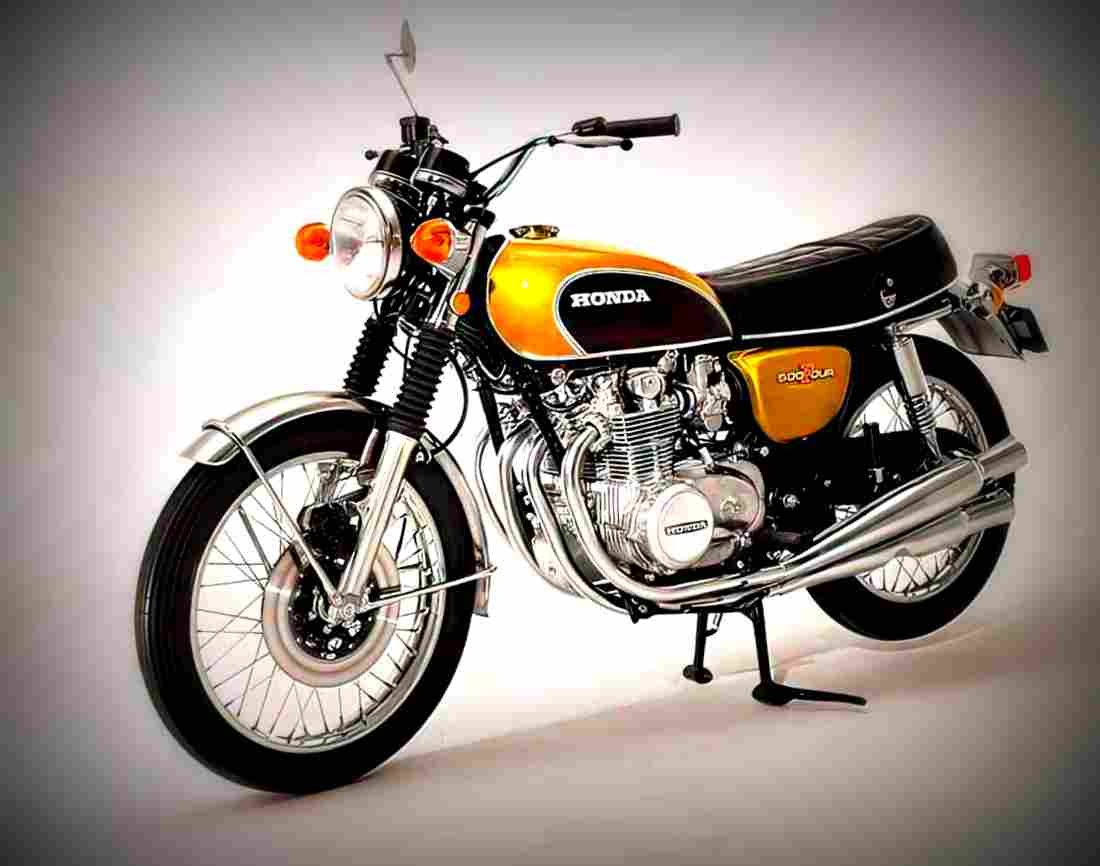 Honda CB 350 1972 3 motorbike A4 Photo Print