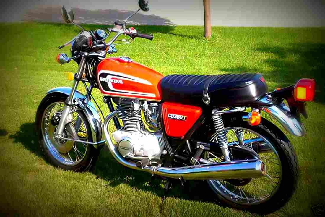 Honda CB 350 disc 1975 5 motorbike A4 Photo Print
