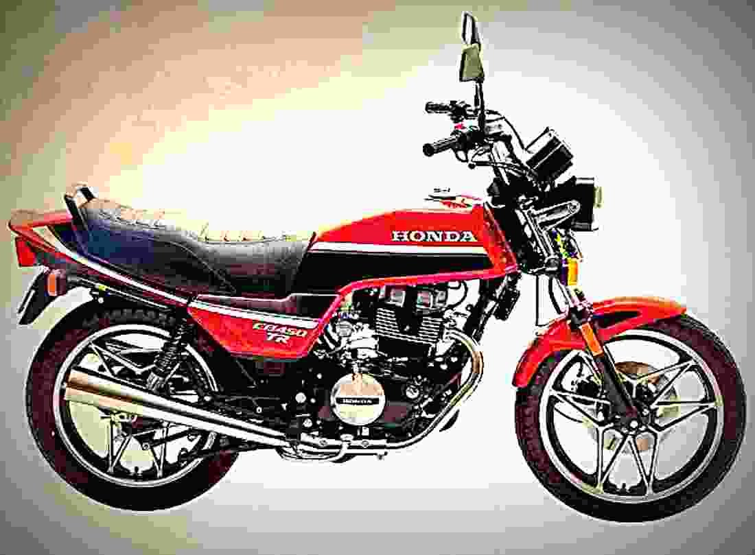 Honda CB 450 N (reduced effect) 1986 3 motorbike A4 Photo Print
