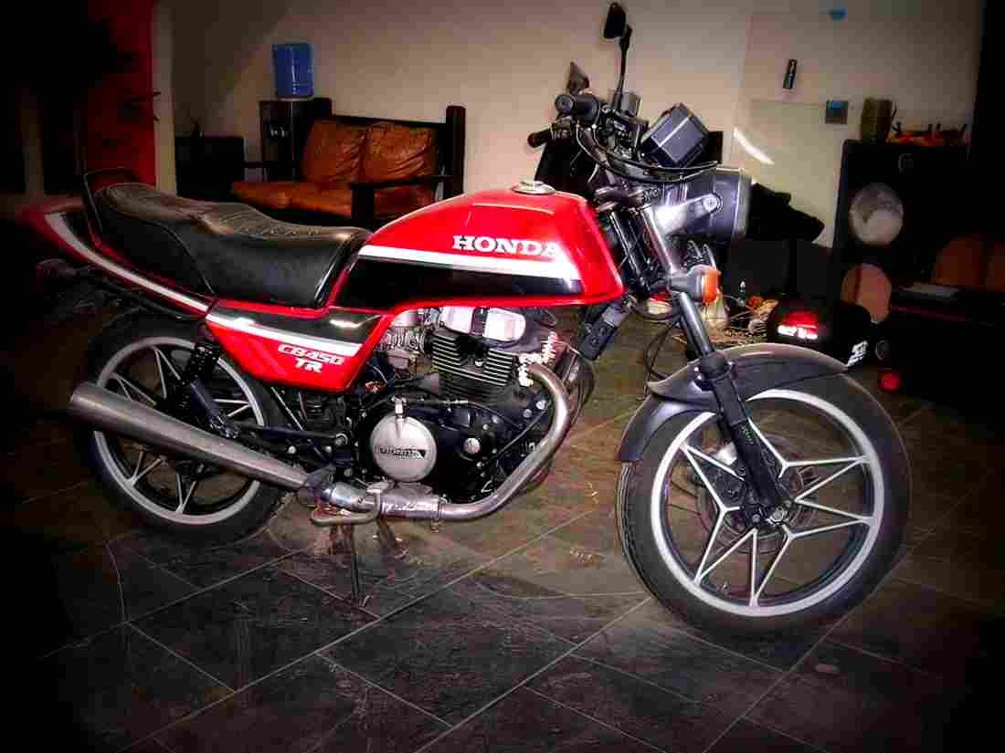 Honda CB 450 S 1987 5 motorbike A4 Photo Print