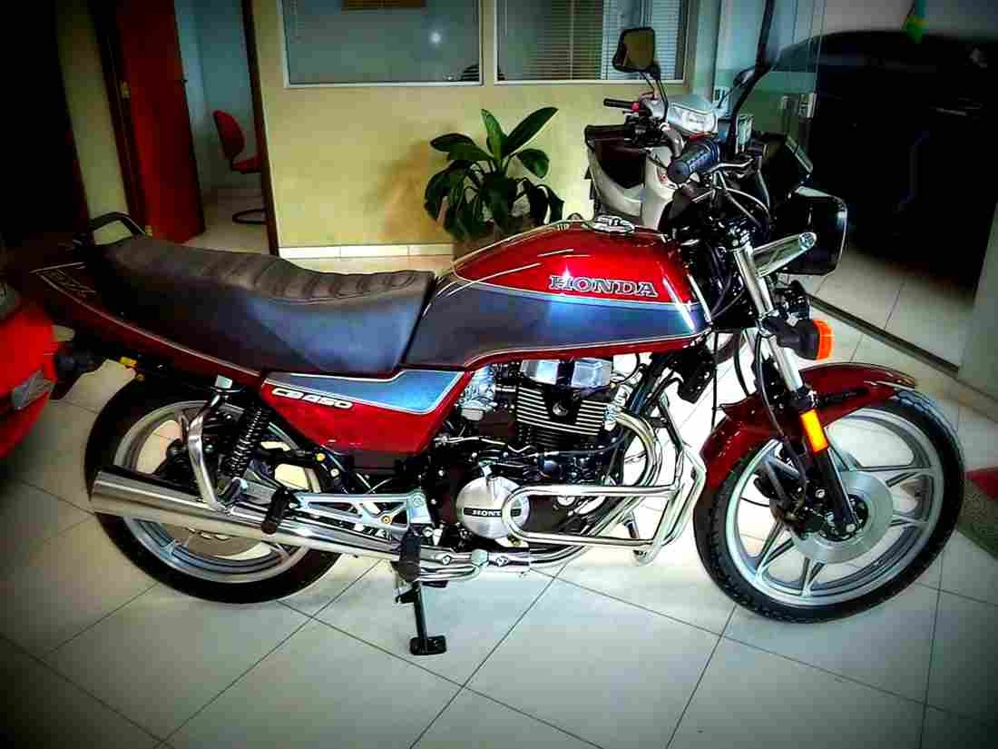 Honda CB 450 S 1989 5 motorbike A4 Photo Print