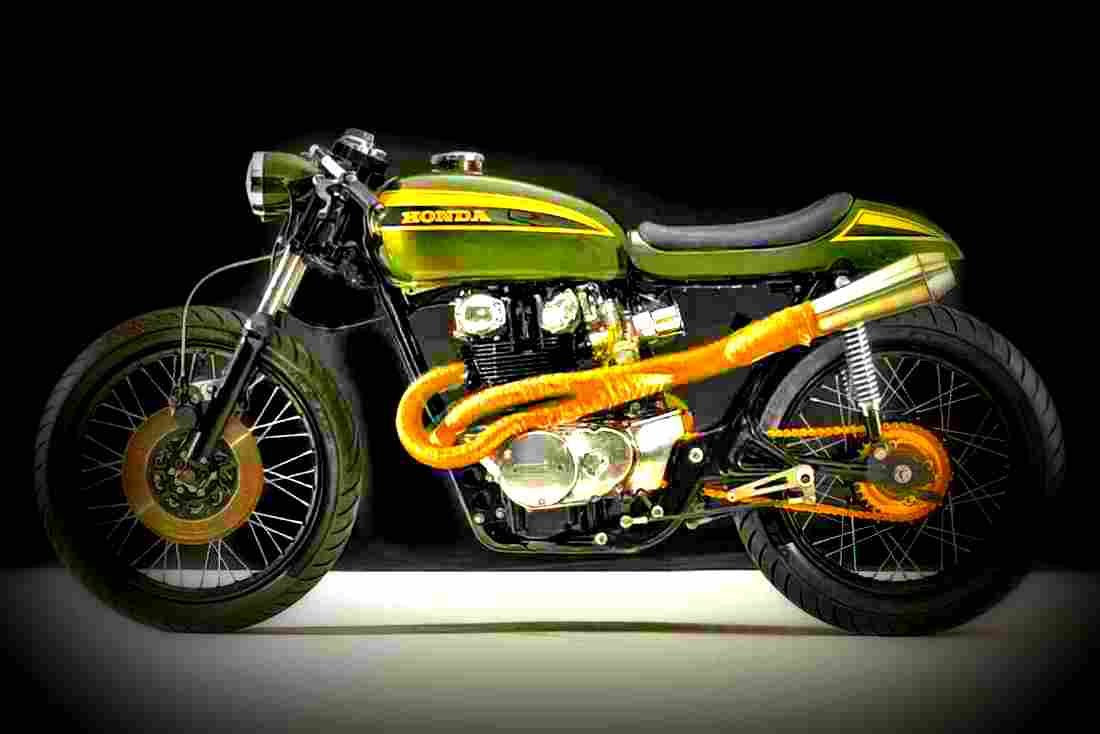 Honda CB 450 disc 1973 6 motorbike A4 Photo Print