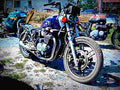 Honda CB 650 (reduced effect) 1980 3 motorbike A4 Photo Print