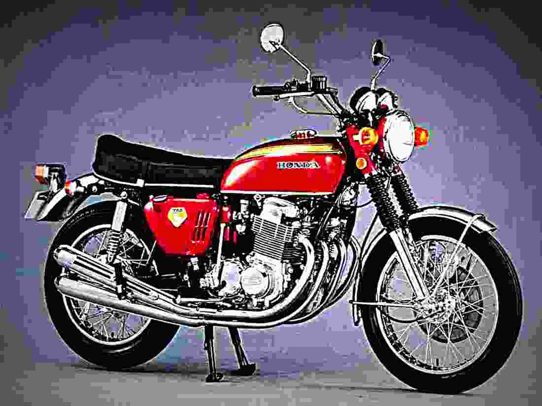 Honda CB 750 F 1976 3 motorbike A4 Photo Print