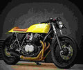 Honda CB 750 (reduced effect) 1992 6 motorbike A4 Photo Print
