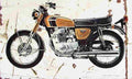 Honda CB250SS 1973 Aged Vintage A4 Photo Print