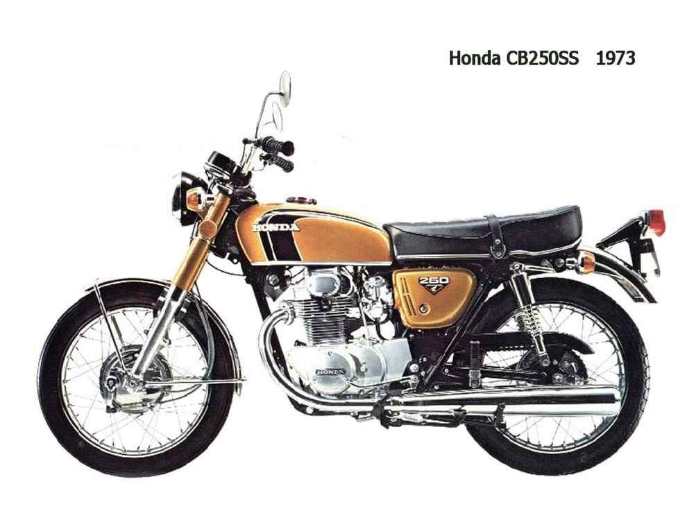 Honda CB250SS 1973 motorbike A4 Photo Print