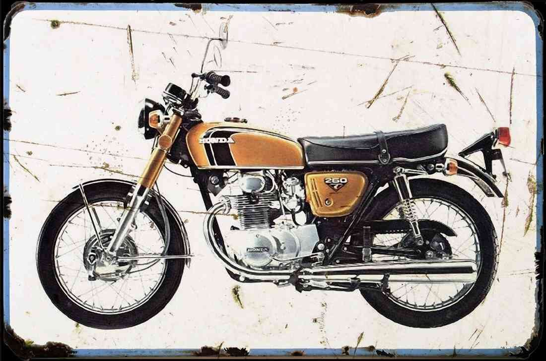 Honda CB250T 73 A4 Photo Print