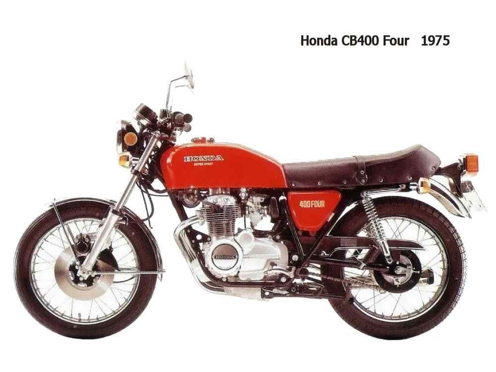 Honda CB400 Four 1975 motorbike A4 Photo Print