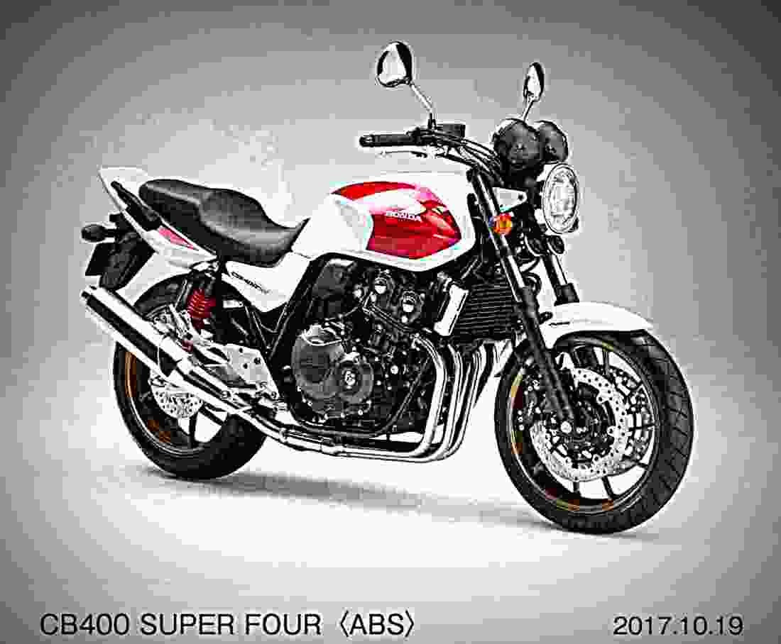 Honda CB400A 2017 1 motorbike A4 Photo Print
